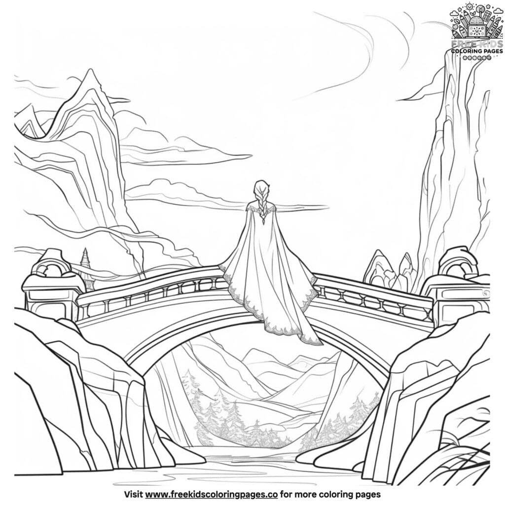 Majestic queen elsa frozen coloring pages_ regal adventures