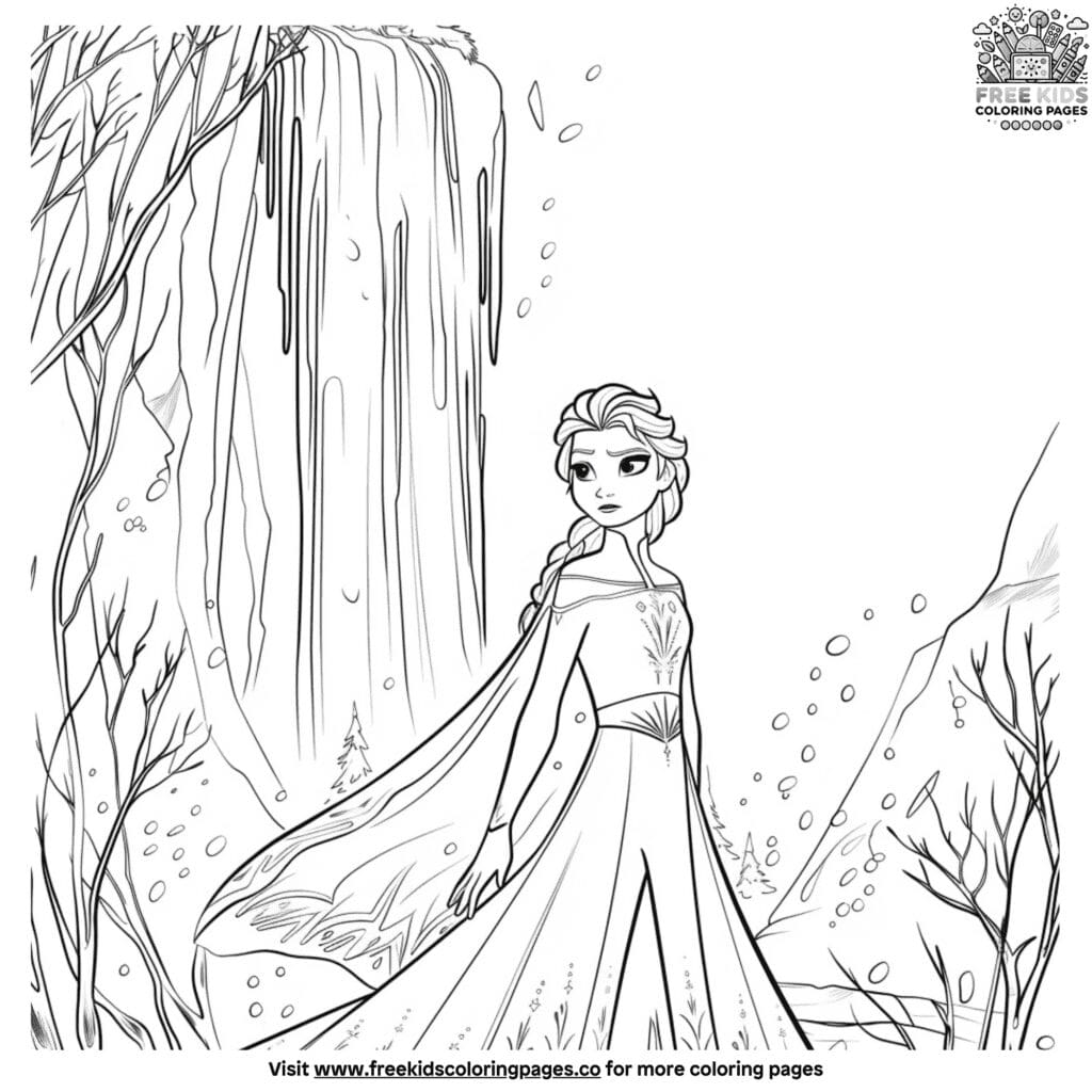 Majestic queen elsa frozen coloring pages_ regal adventures