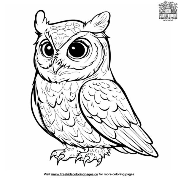 snowy owl coloring page