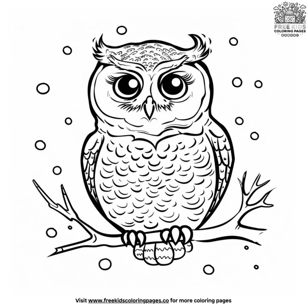 Majestic snowy owl coloring page collection: capture the arctic beauty