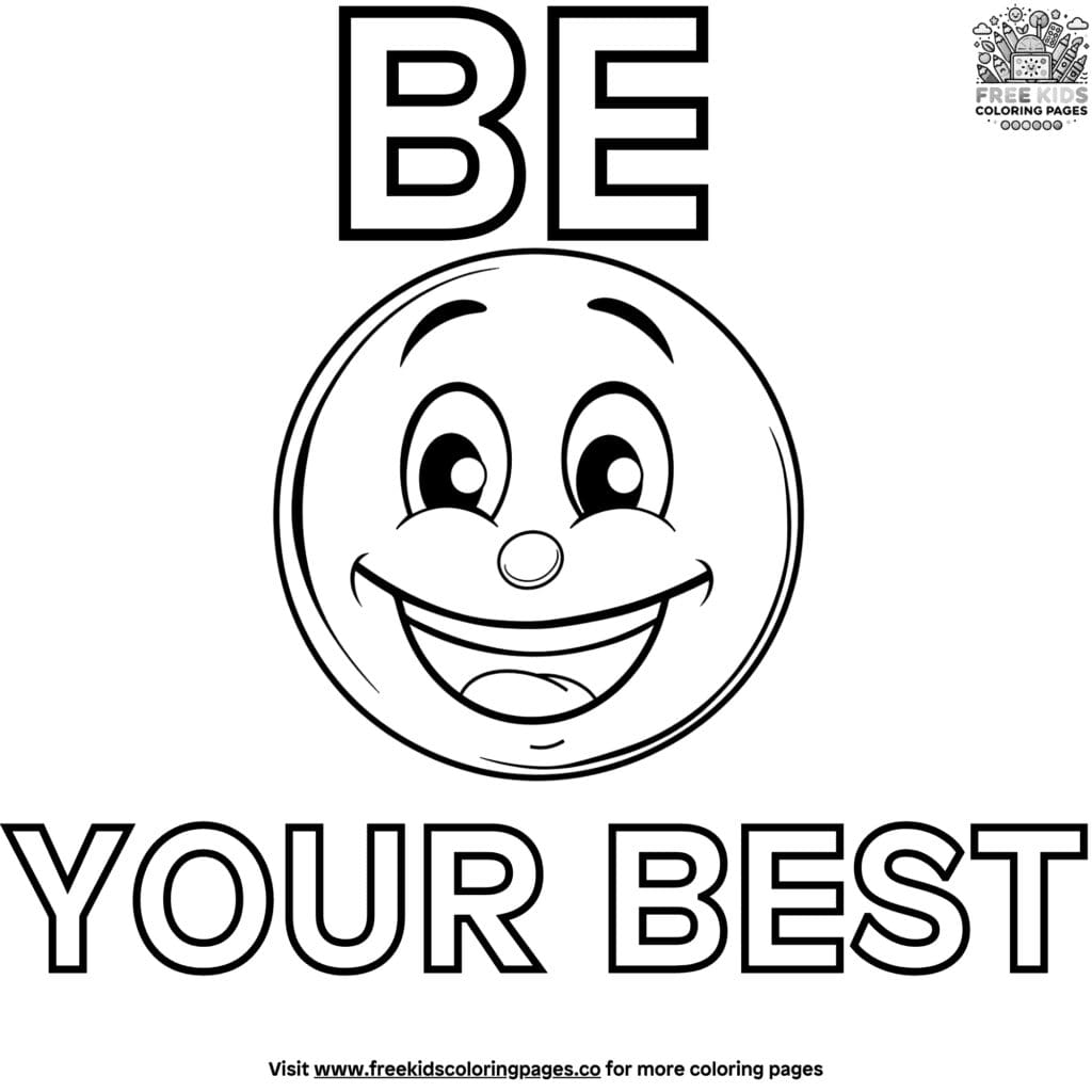 Motivational inspirational coloring pages