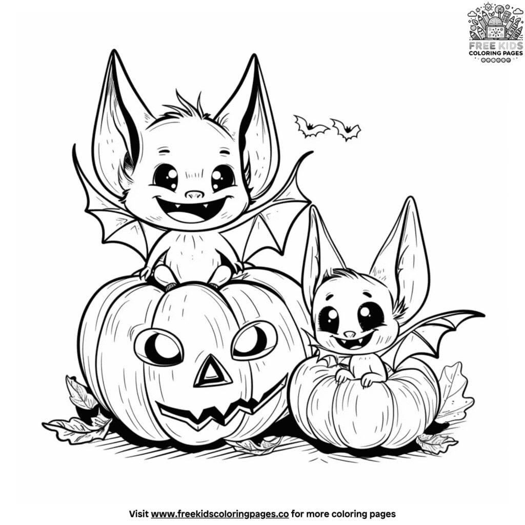 Easy bat coloring pages