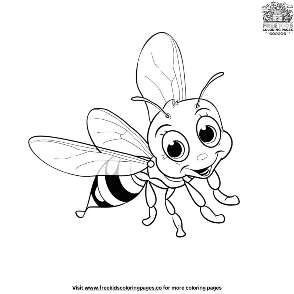 Bee coloring pages