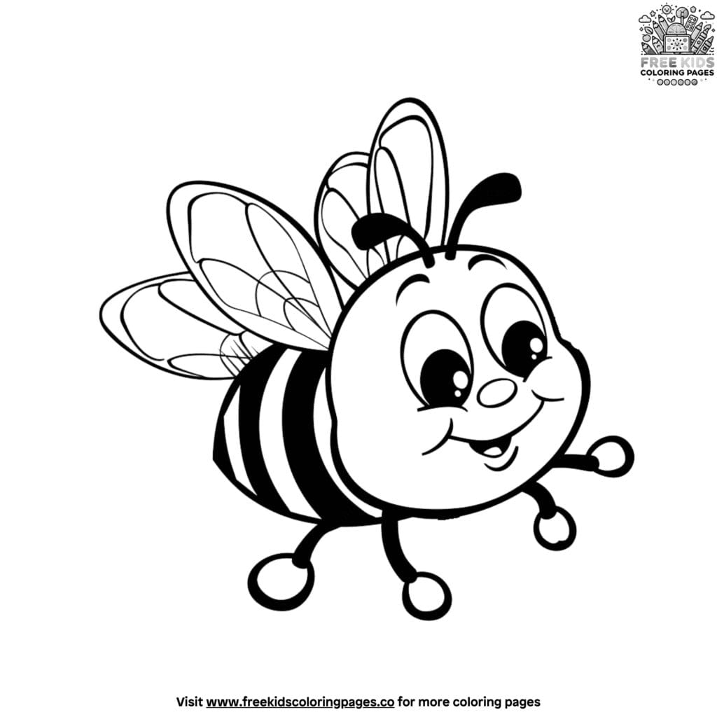 Bee coloring pages