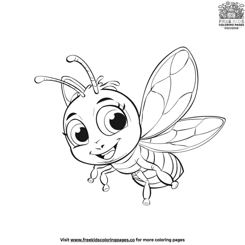 Bee coloring pages