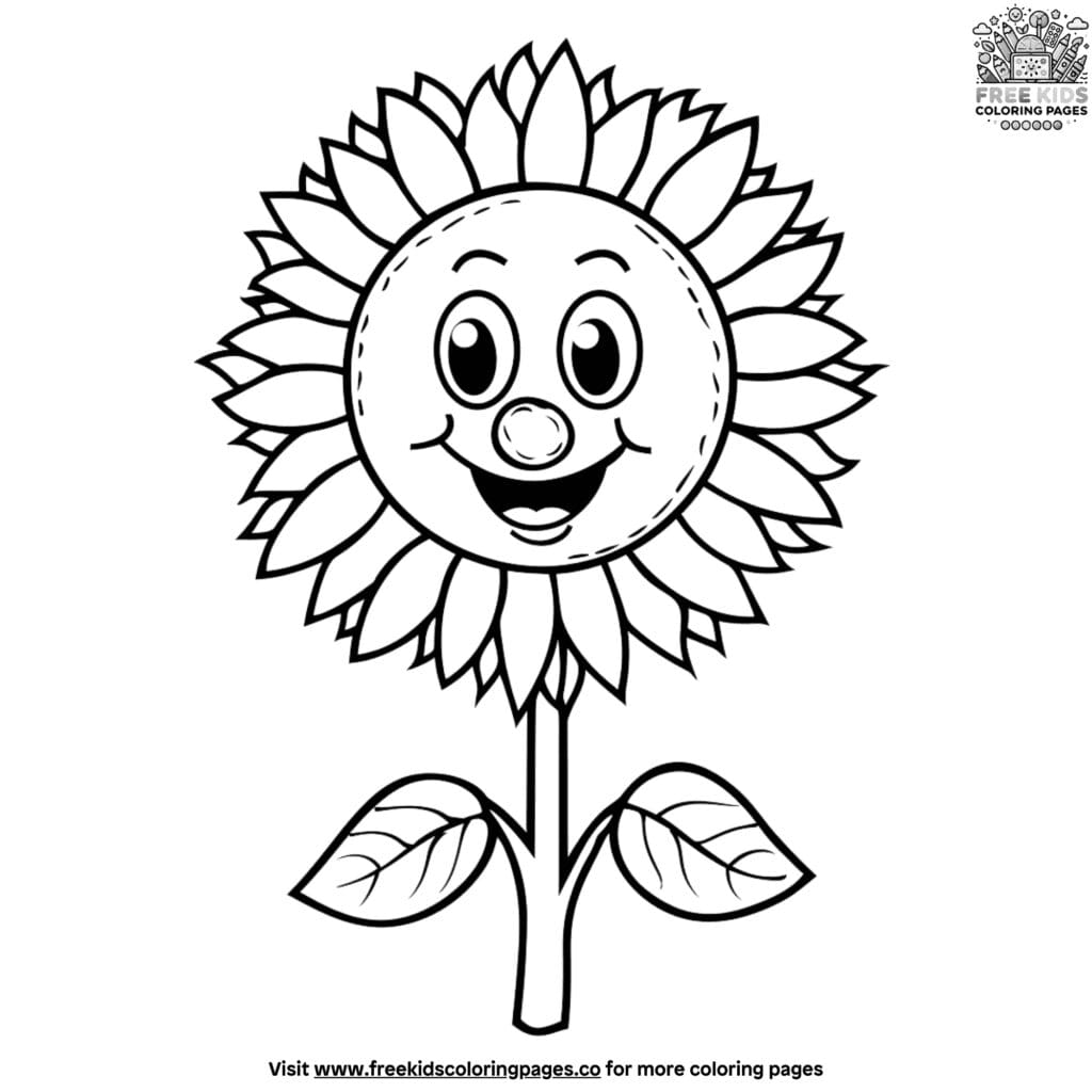 Easy garden coloring pages