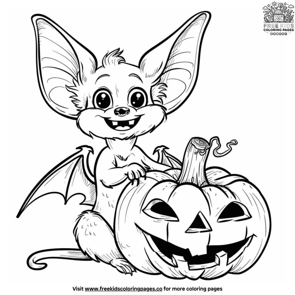 Halloween bat coloring pages