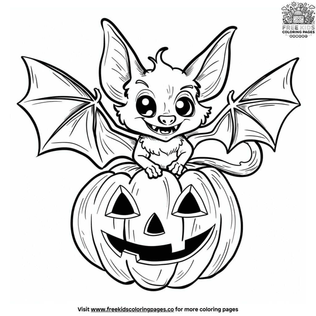 Halloween bat coloring pages