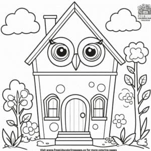 Stunning Owl House Coloring Pages A Cozy Woodland Retreat 1