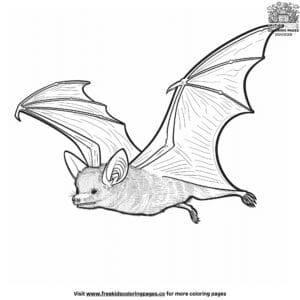 Realistic Bat Coloring Pages