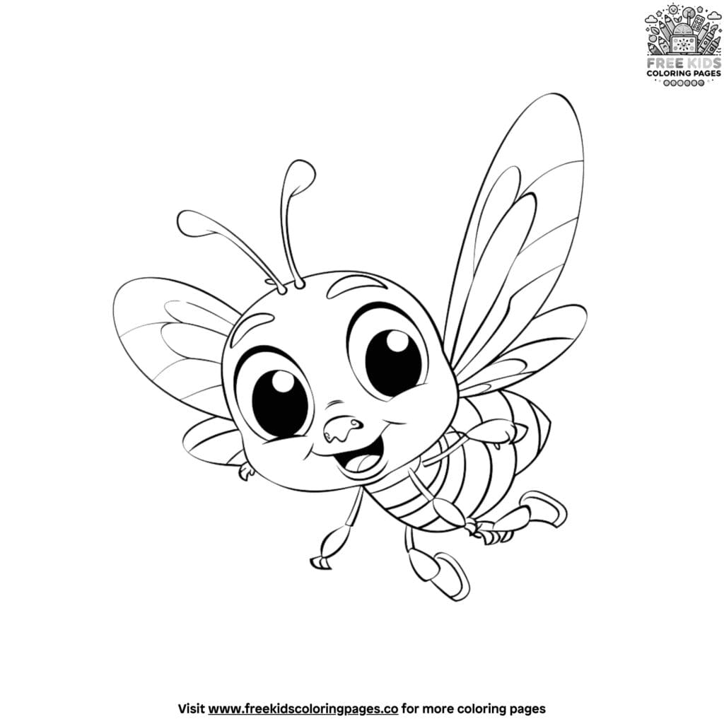 Bee coloring pages