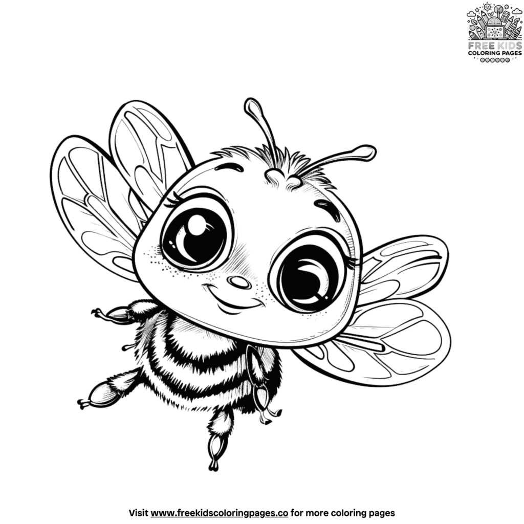 Bee coloring pages