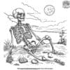 Scary Skeleton Coloring Pages