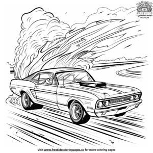 Drag race car coloring pages