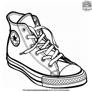 Fun Tennis Shoe Coloring Pages