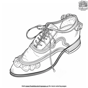 Timeless vintage shoe coloring pages