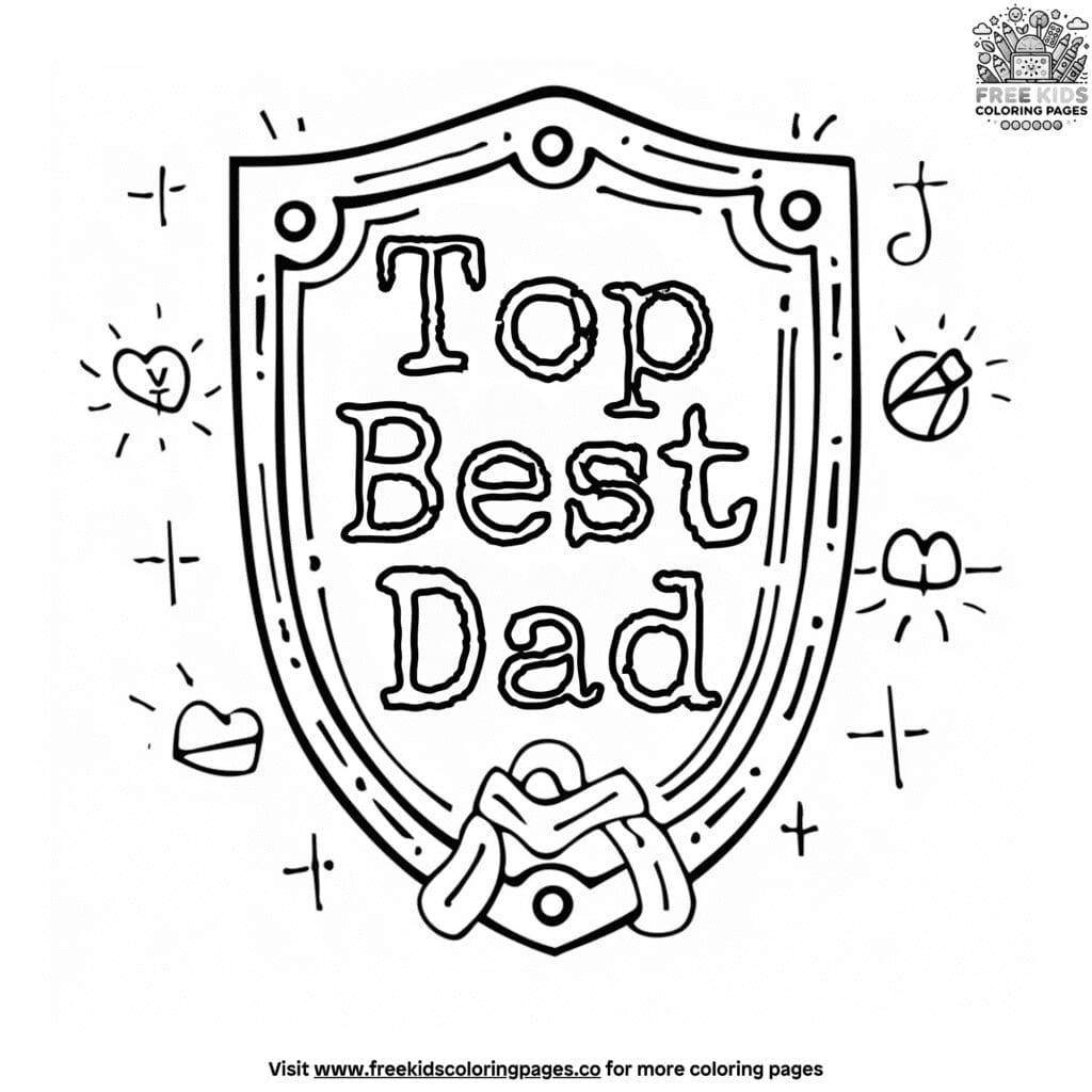 Father and child coloring page collection