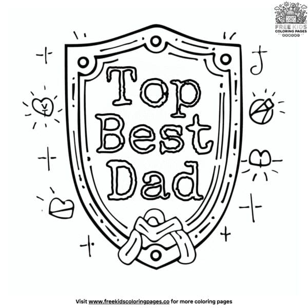 Best dad ever coloring page