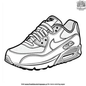 Trendy Nike Shoe Coloring Pages