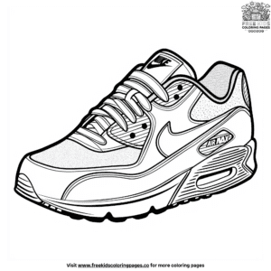 Trendy nike shoe coloring pages