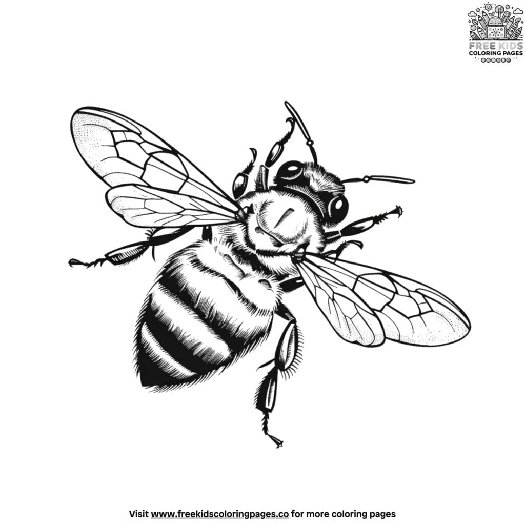 Bee coloring pages