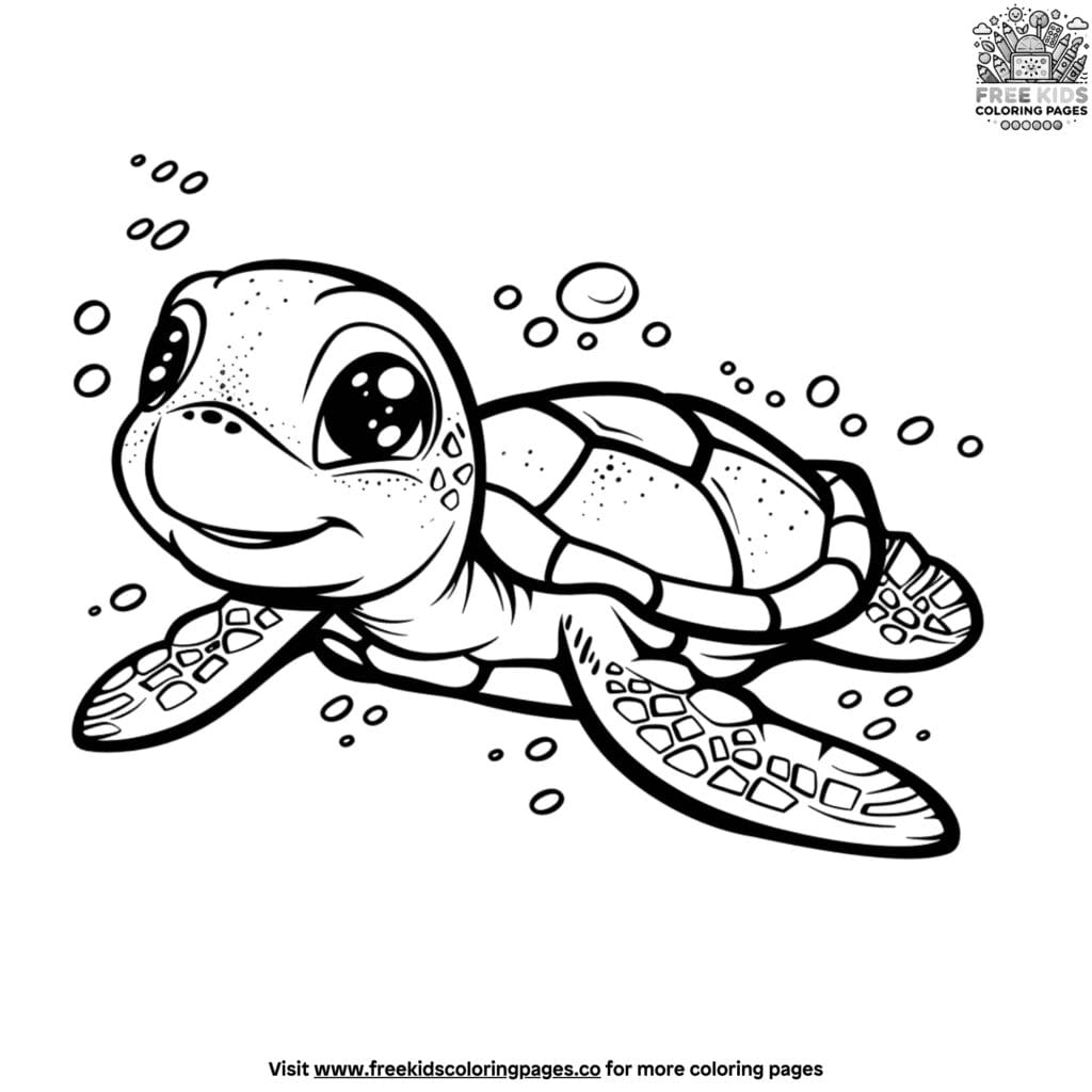 Vibrant sea turtle coloring pages for ocean lovers