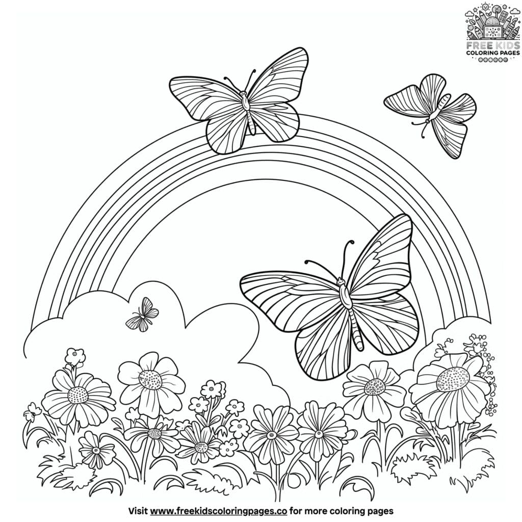 Spring garden coloring pages