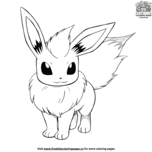 Vivid Eevee Evolutions Coloring Pages