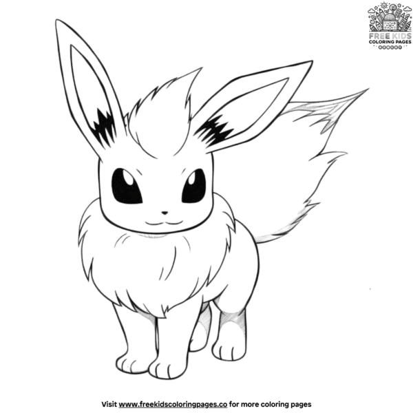 Vivid eevee evolutions coloring pages