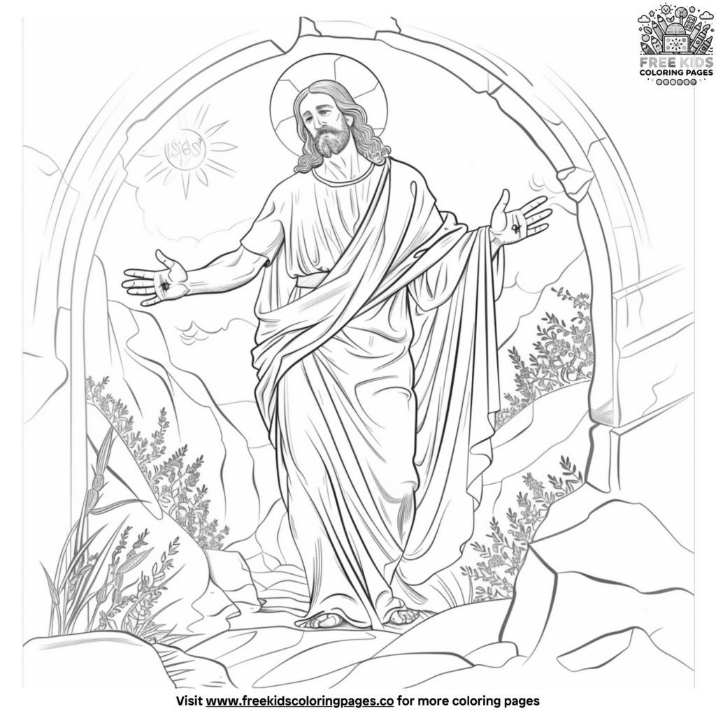 Vivid jesus resurrection coloring pages