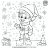 Holiday Elf Coloring Pages