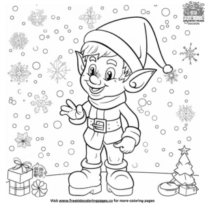 Holiday Elf Coloring Pages