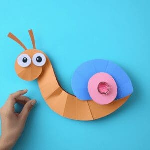 Completed snail craft