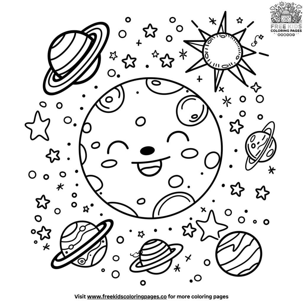 Solar system coloring pages