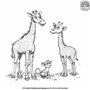 Cute Wild Animal Friends Coloring Pages