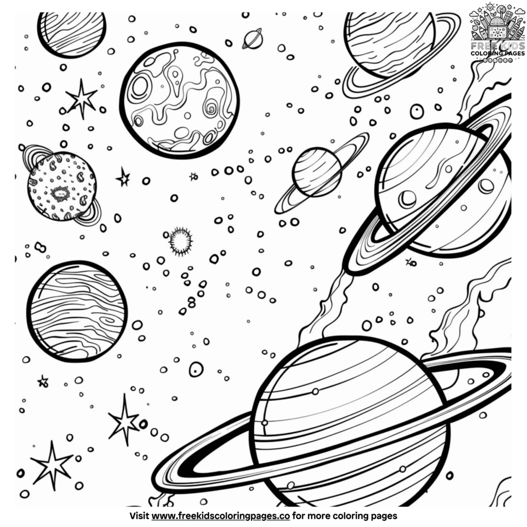 Solar system coloring pages