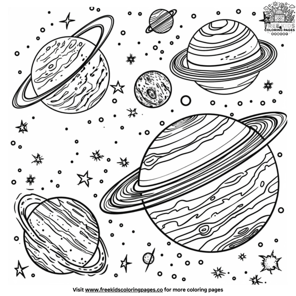 Solar system coloring pages