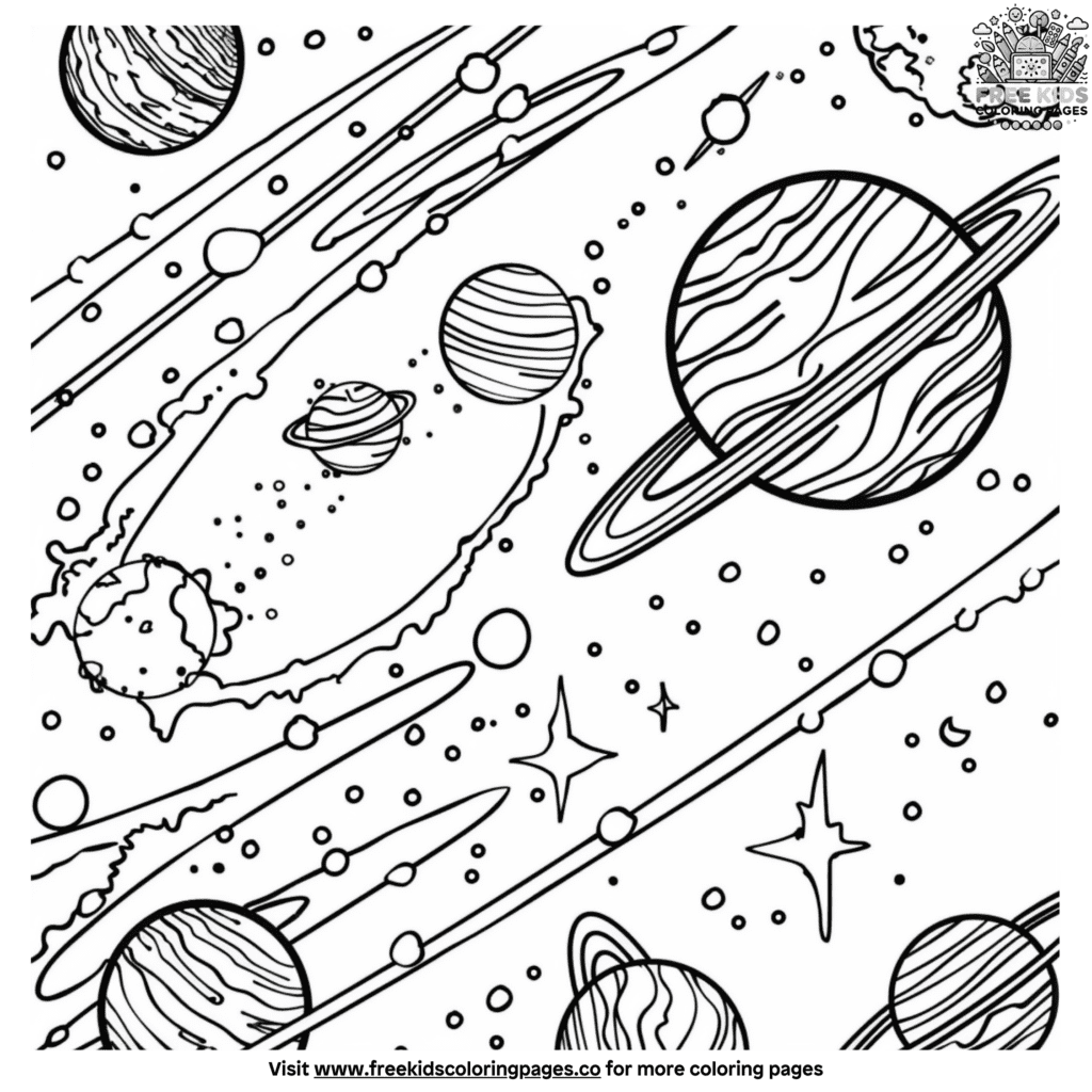 Solar system coloring pages