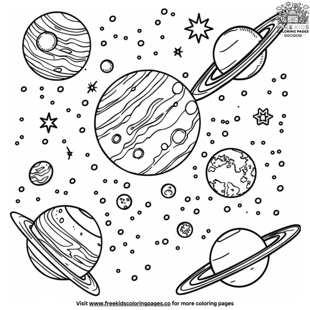 Solar system coloring pages