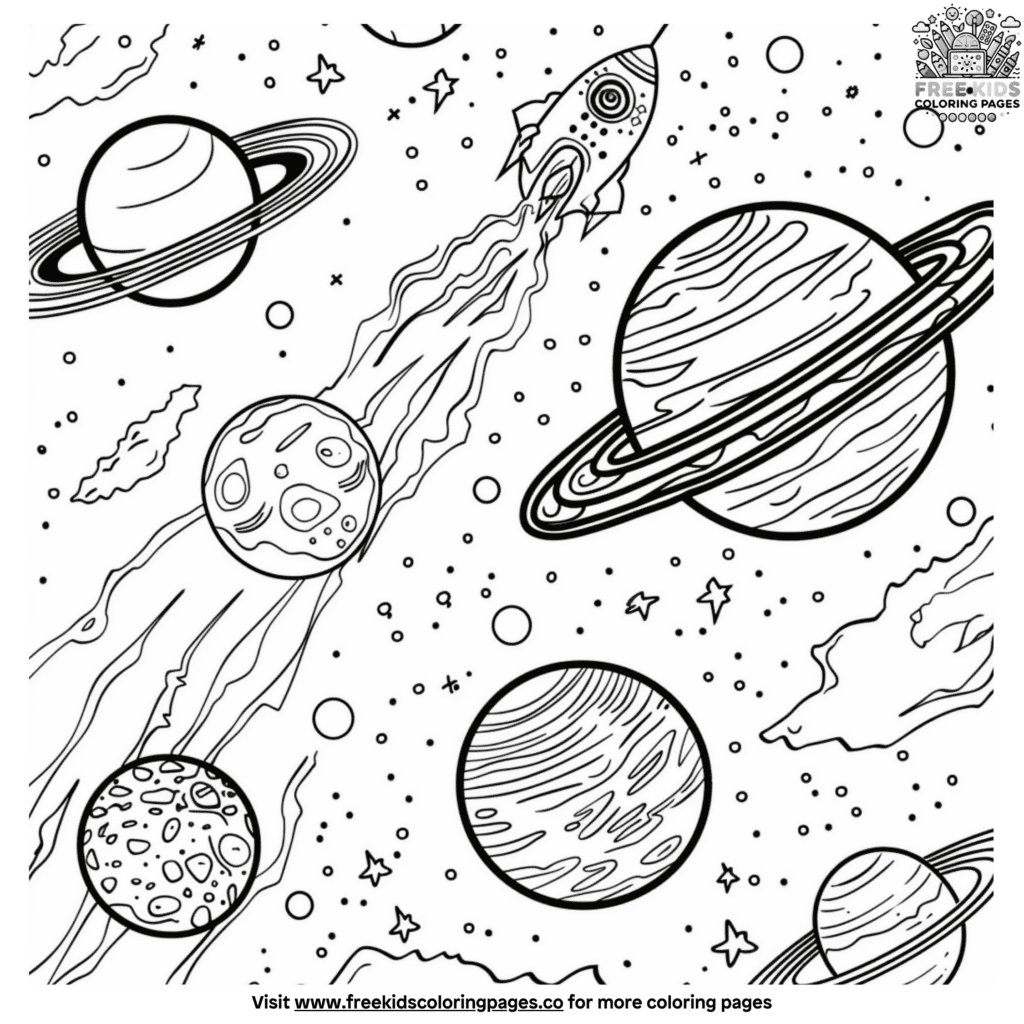 Solar system coloring pages