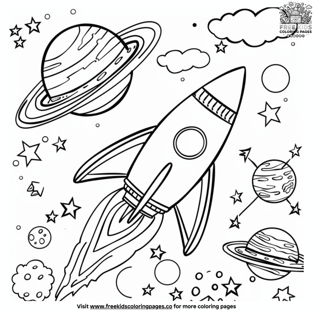 Solar system coloring pages