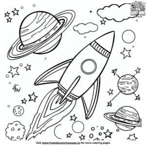 Solar System Space Coloring Pages