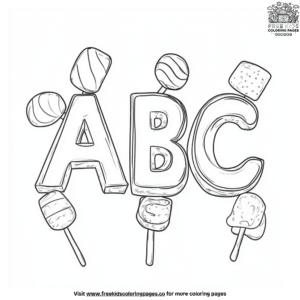 ABC Candy Coloring Pages For Toddlers