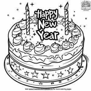 Enchanting New Year Coloring Pages