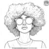 Full Afro Hair Coloring Pages