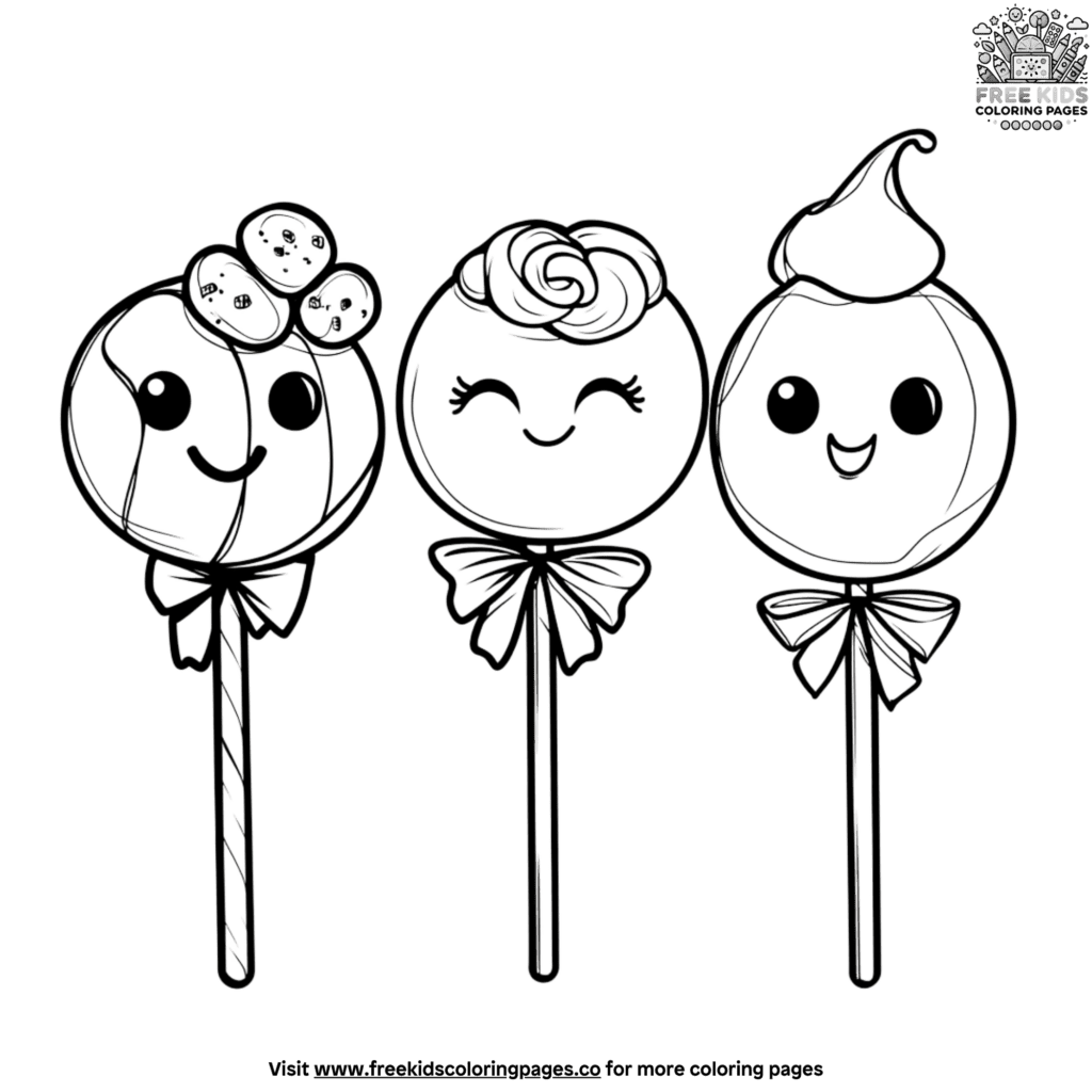 Cartoon Candy Coloring Pages