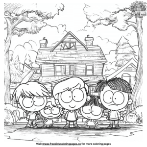 Animated loud house coloring pages