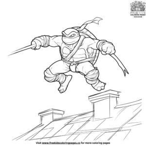 Animated Ninja Turtle Coloring Pages