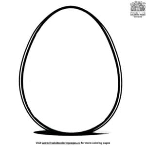 Artistic Blank Easter Egg Coloring Pages