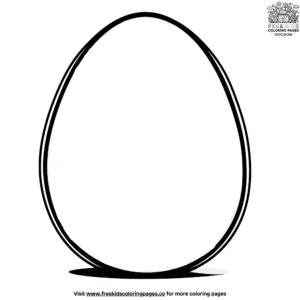 Artistic blank easter egg coloring pages